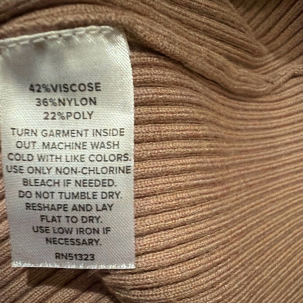 Halogen Camel Ribbed Button Down Shirt - Picture 8 of 9
